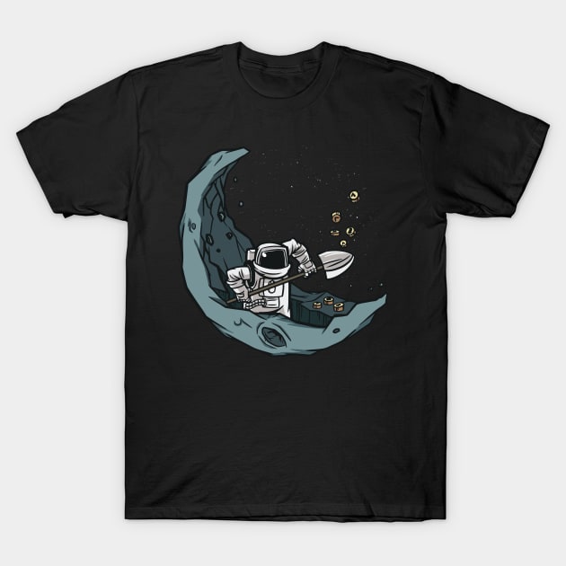 Mining Moon Digging T-Shirt by teewhales